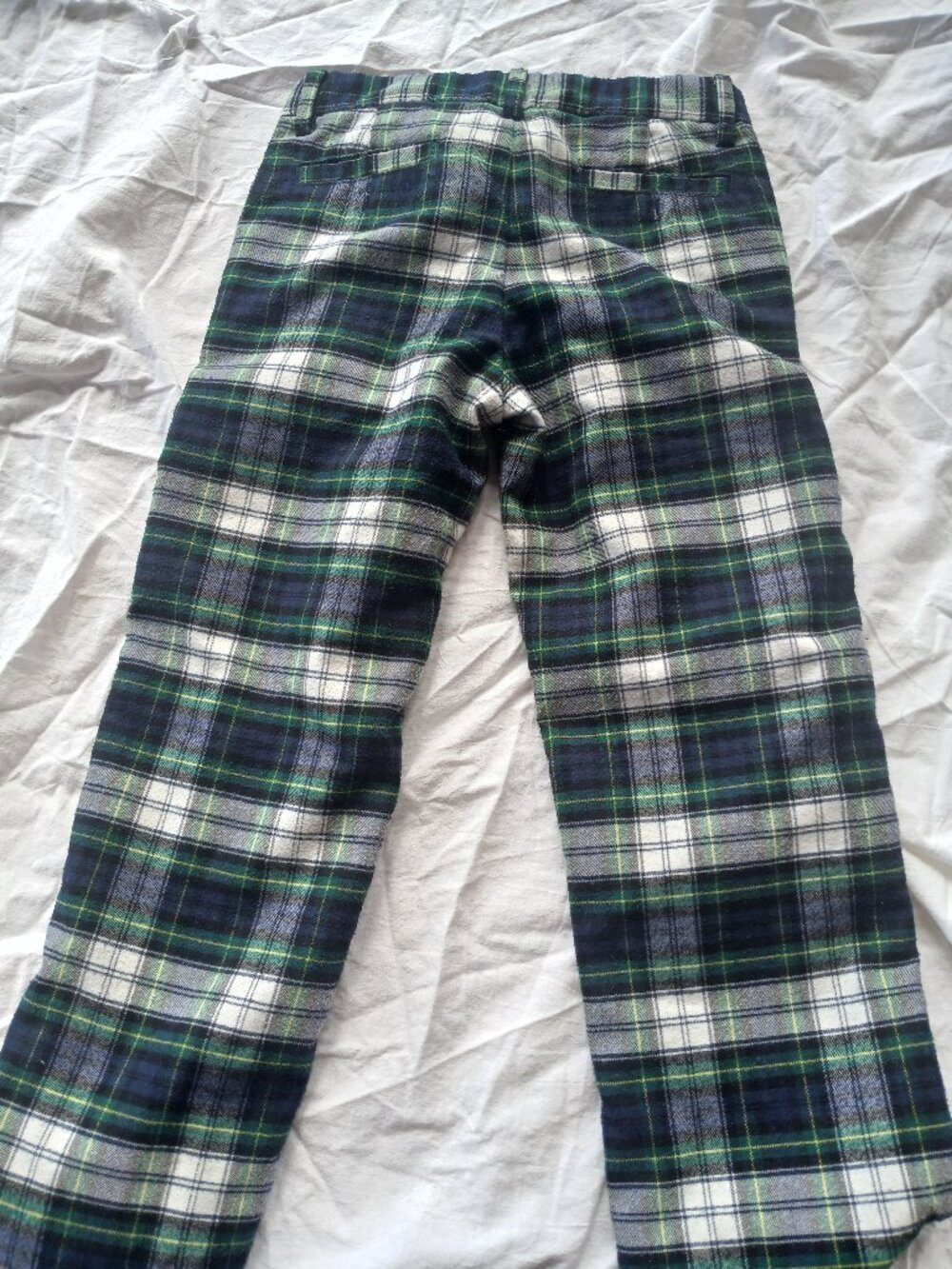 Janie and Jack Green Tartan Plaid slacks — Kids Size 5